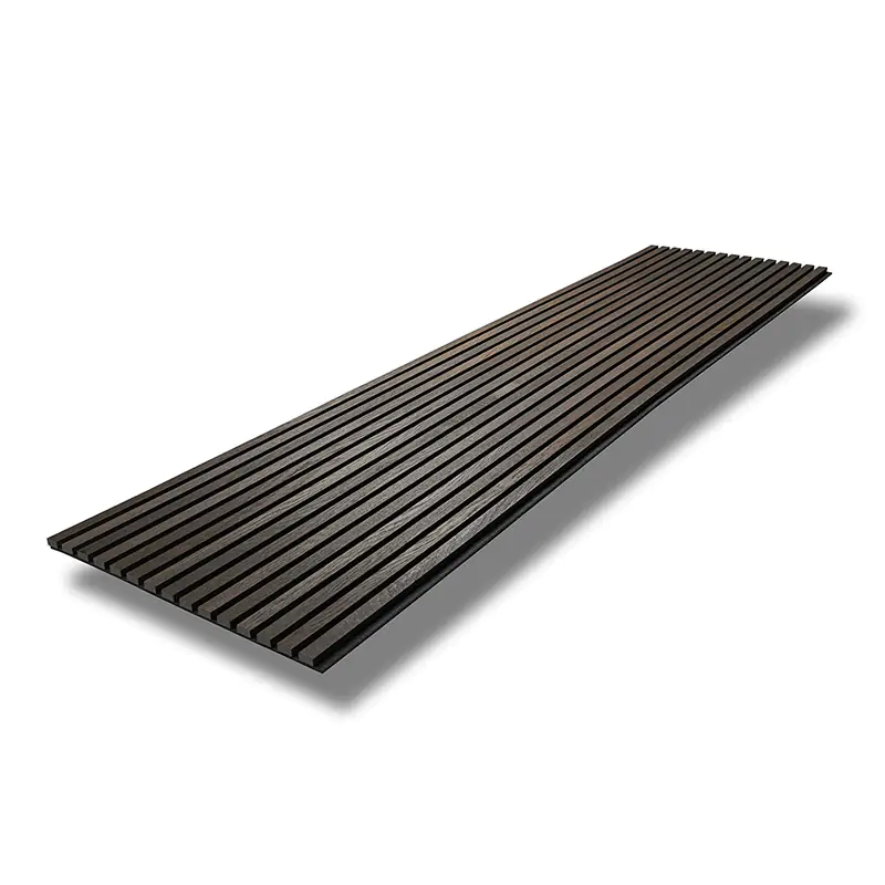 - MuffleTimber | Acoustic Slat Wood Wall Panel - Smoked Oak (Black Felt) - Muffle Acoustics Limited