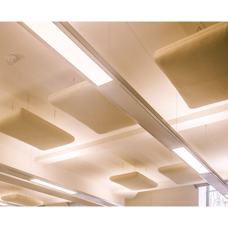 Woolly Shepherd Suspended Rectangle Acoustic Ceiling Absorbers - Muffle Acoustics Limited